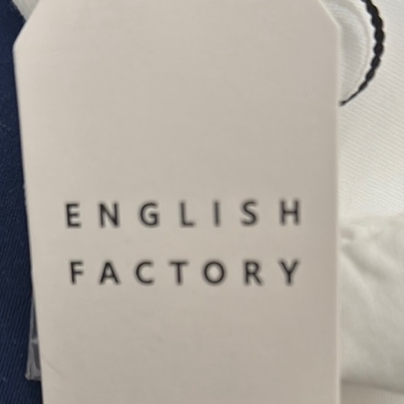 NWT English Factory 100% Cotton White Ruffle Sleeve Top - Picture 5 of 5